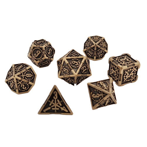 An image of our D&D dice set - The Swordsmaster's Dice